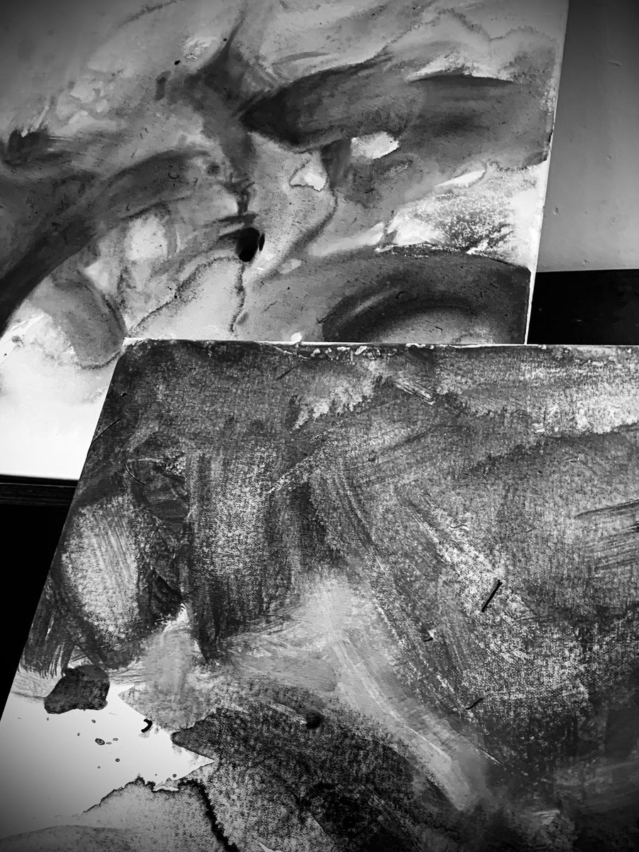 davsunArt's tweet photo. In the creation process.  Without color let you discover more. #CEOArtist #ArtCreation #LifeJourneyArt #MiriArtShow #SoloArtShow #abstractexpressionism https://t.co/zxxs4KibN4