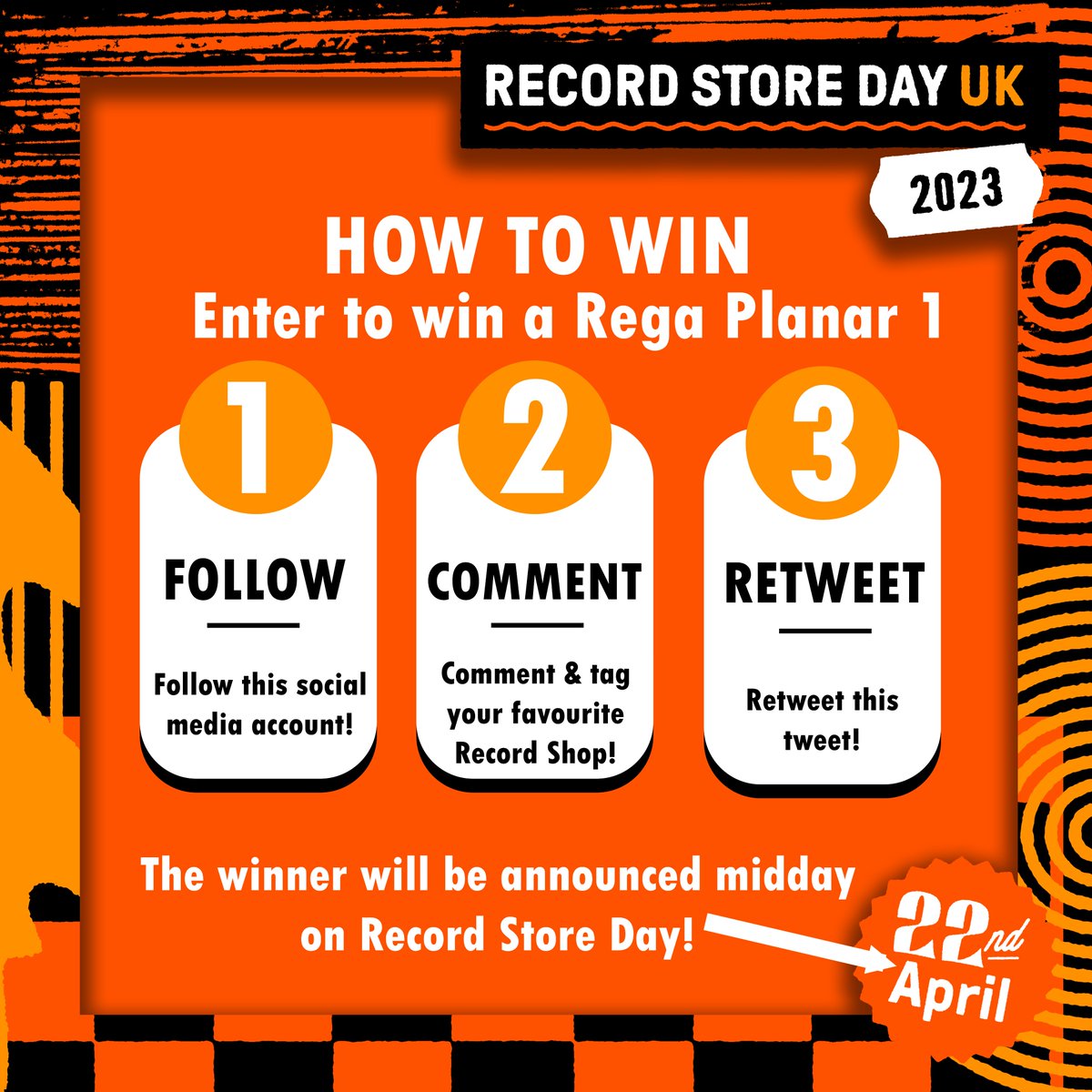 RegaResearch's tweet image. FLASH GIVEAWAY! READ FOR MORE INFO!

To celebrate this year's @RSDUK  we are giving away a free (yes, free!) Rega Planar 1 in Walnut Effect Finish! Entry is free, just follow these steps to be in for a chance at winning!

HOW TO ENTER:

STEP 1 - Follow Us!
STEP 2 - Comment and…