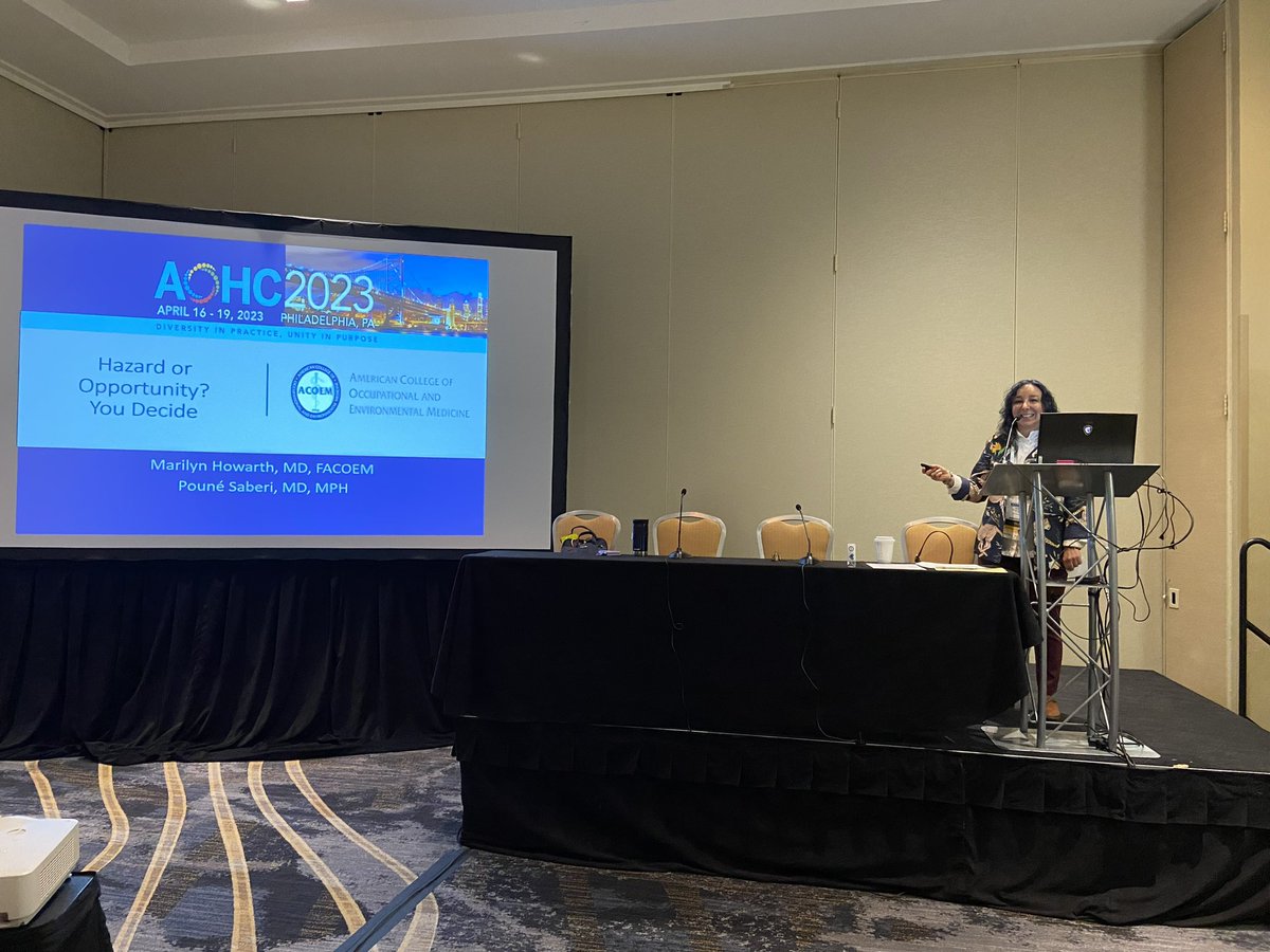 UPennCEET_CEC's tweet photo. CEET member Dr Poune Saberi @climate911 discussed the PES refinery and our work with community partners at #AOHC2023 in Philadelphia @ACOEM https://t.co/4zosL4TgCy