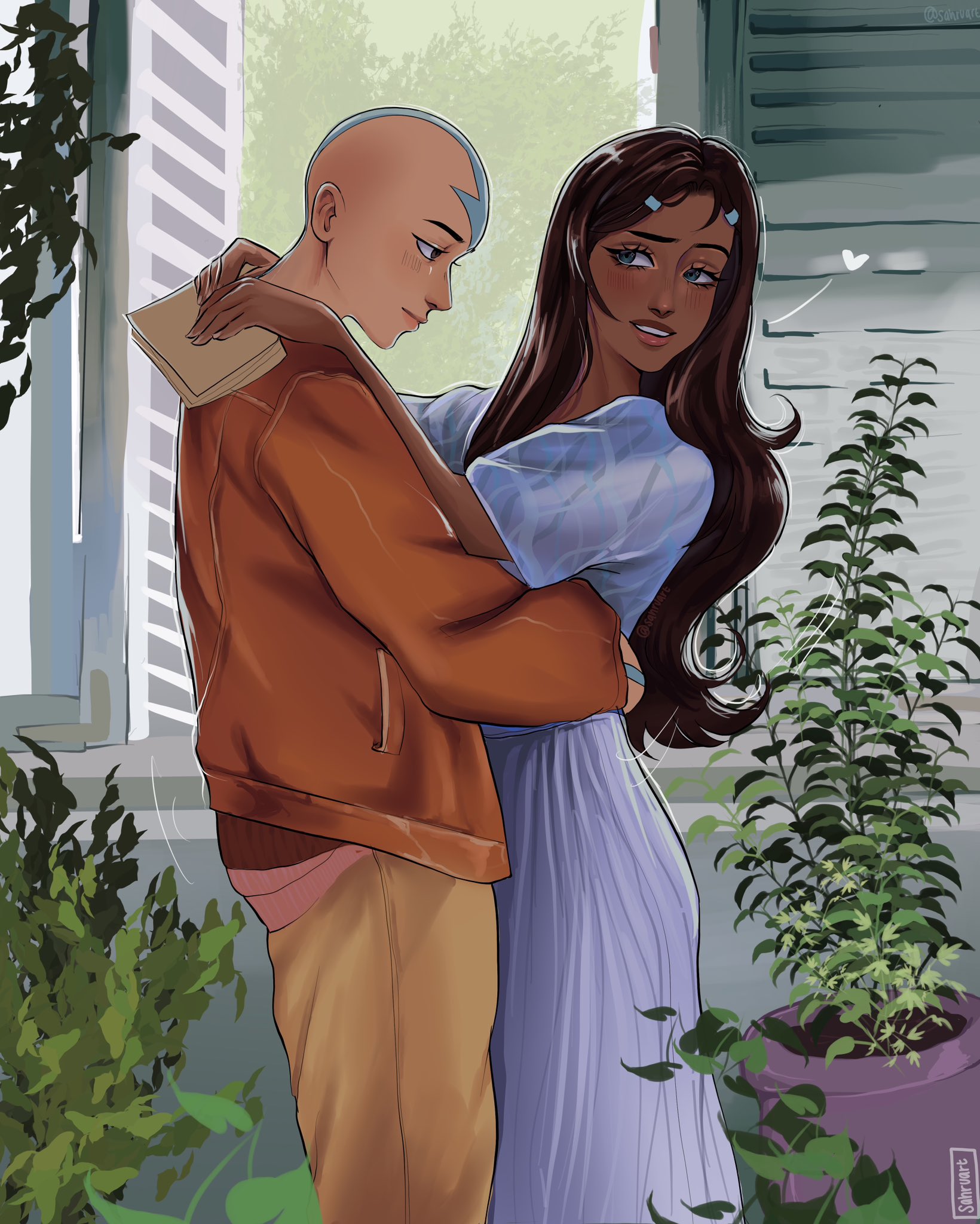 sahruart on X: "Kataang fanart I made this week. I've been rewatching ALTA  and drawing these two happy and in love >>> #katara #aang  #AvatarTheLastAirbender #fanart #Procreate #art #digitalart  https://t.co/Ykd6hLQIe5" / X