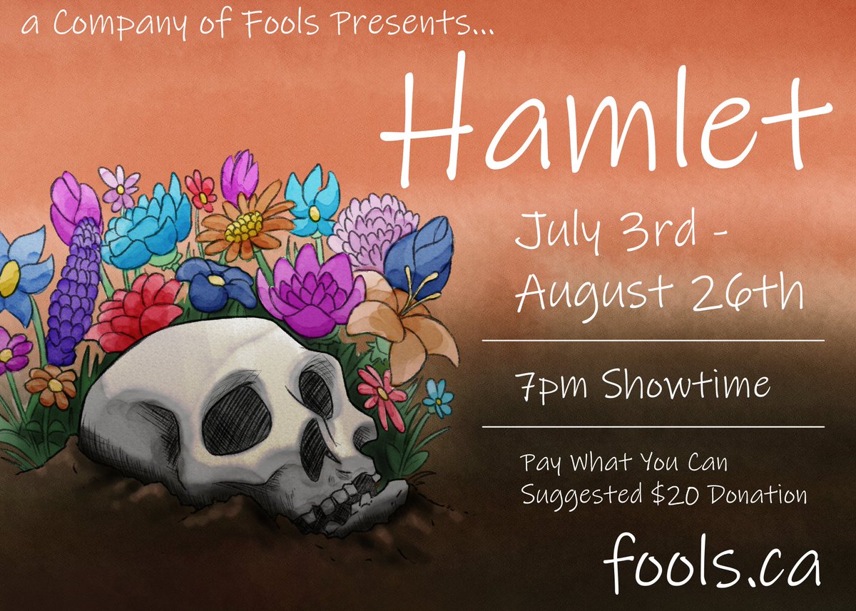 Foolsottawa's tweet photo. Something is rotten in the city of Ottawa …

But it sure ain’t this! We are elated to announce the reanimation of our hotly anticipated production of HAMLET as our 2023 summer spectacular 💀 🌺 Head to our website for all the details → https://t.co/q69pgRWwau https://t.co/5N6pUasc7P