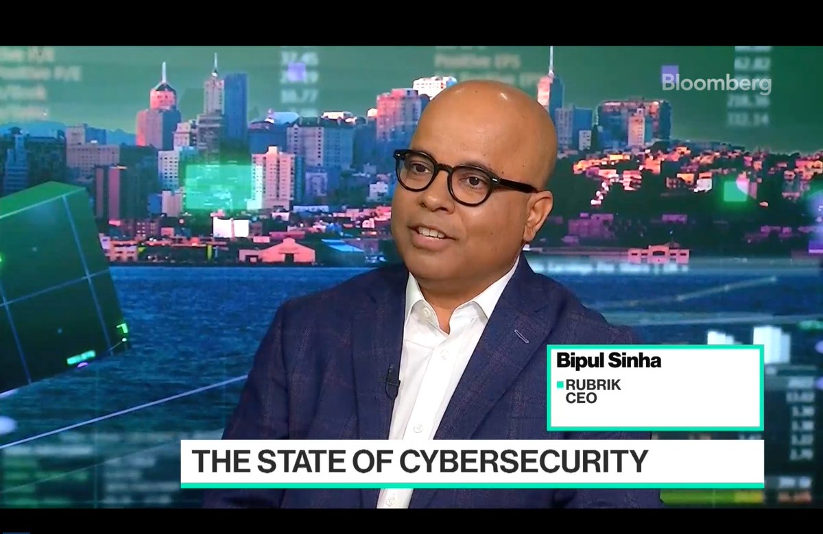 .<a href="/RubrikInc/">Rubrik</a> Co-Founder and CEO <a href="/BipulSinha/">Bipul Sinha</a> joined Bloomberg <a href="/Technology/">Bloomberg Technology</a> today to discuss findings from the latest #RubrikZeroLabs report and break down the current state of #DataSecurity. Watch Bipul's segment here 👉 rbrk.co/3UJLihD