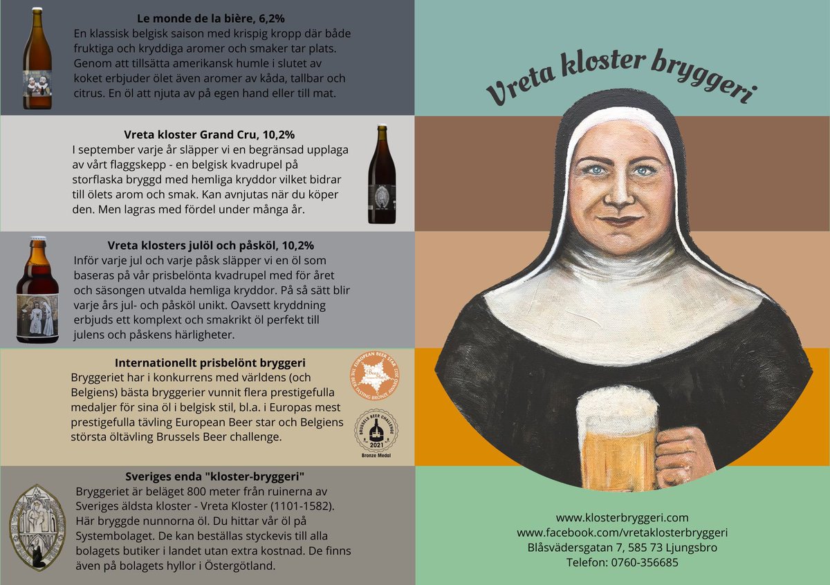 klosterbryggeri's tweet photo. Visste du att Sverige har ett internationellt prisbelönt ”kloster-bryggeri”? Du behöver inte längre köpa importerad öl för att dricka öl i belgisk stil i högsta internationella klass. 

All vår öl kan beställas styckevis över hela landet.

https://t.co/xTrZQqSpmo https://t.co/9cWkmQZhYR