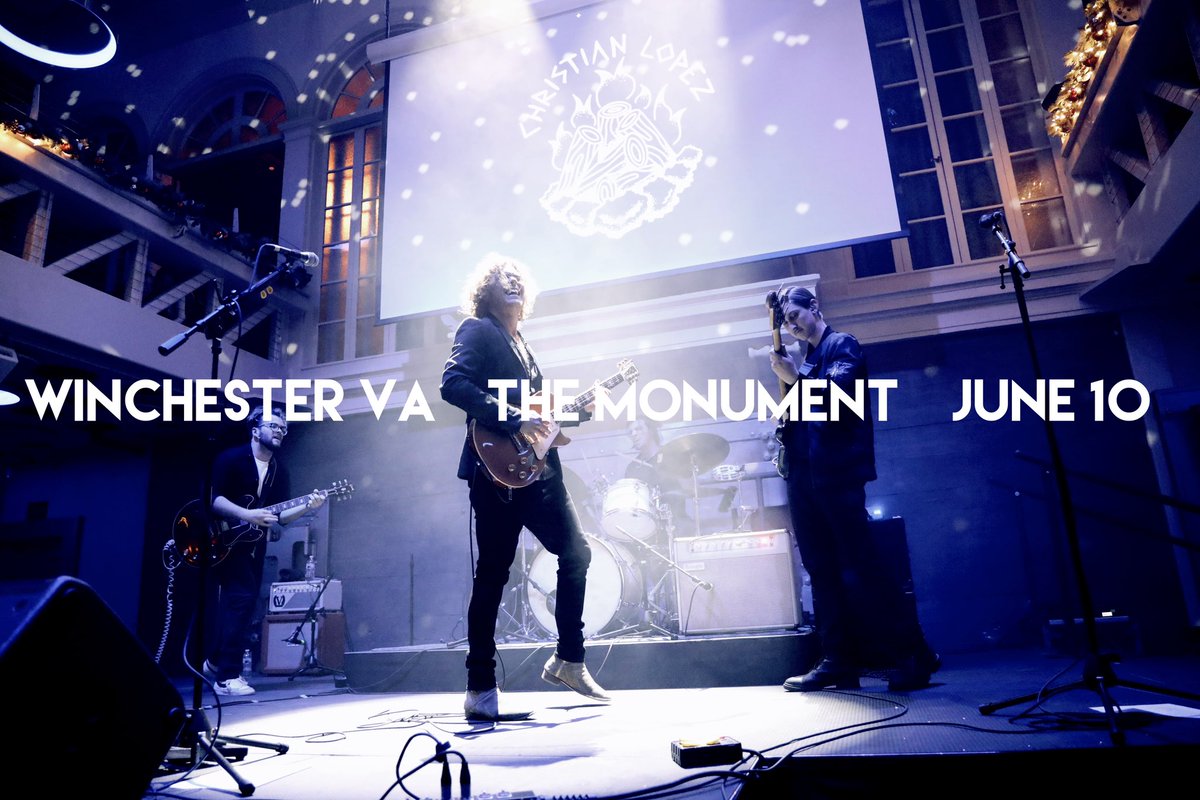 Clopezmusic's tweet photo. WINCHESTER VA • WE’RE BACK 

Join me and the band JUNE 10 at @TheMonument_VA. Tickets on sale now! https://t.co/cDUiWGXH0x https://t.co/EgGqCDHfkt