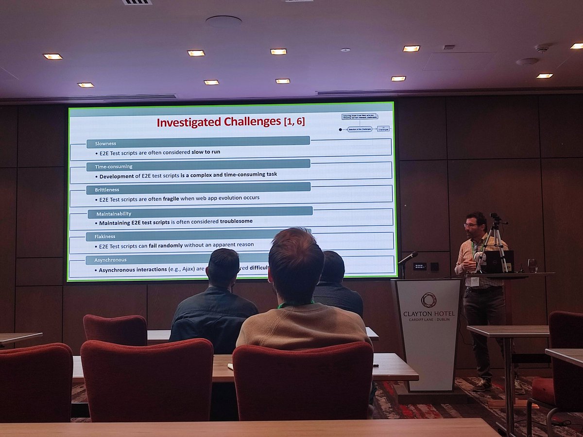 TFulcini's tweet photo. Pleased to listen to Filippo's interesting survey kicking off the web testing session at #ICST2023 https://t.co/Ov7pI3ndiM