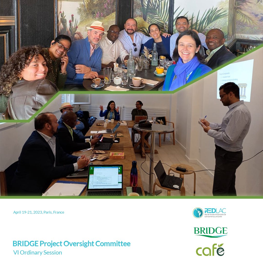 #RedLAC|| #BRIDGEProject Oversight Committee meeting is in #Paris, #France.
BRIDGE project is a joint initiative of @consortium_cafe  and RedLAC, aimed at engaging the private sector in conservation finance to contribute towards the 2030 action targets. 

#Natureknowsnoborders