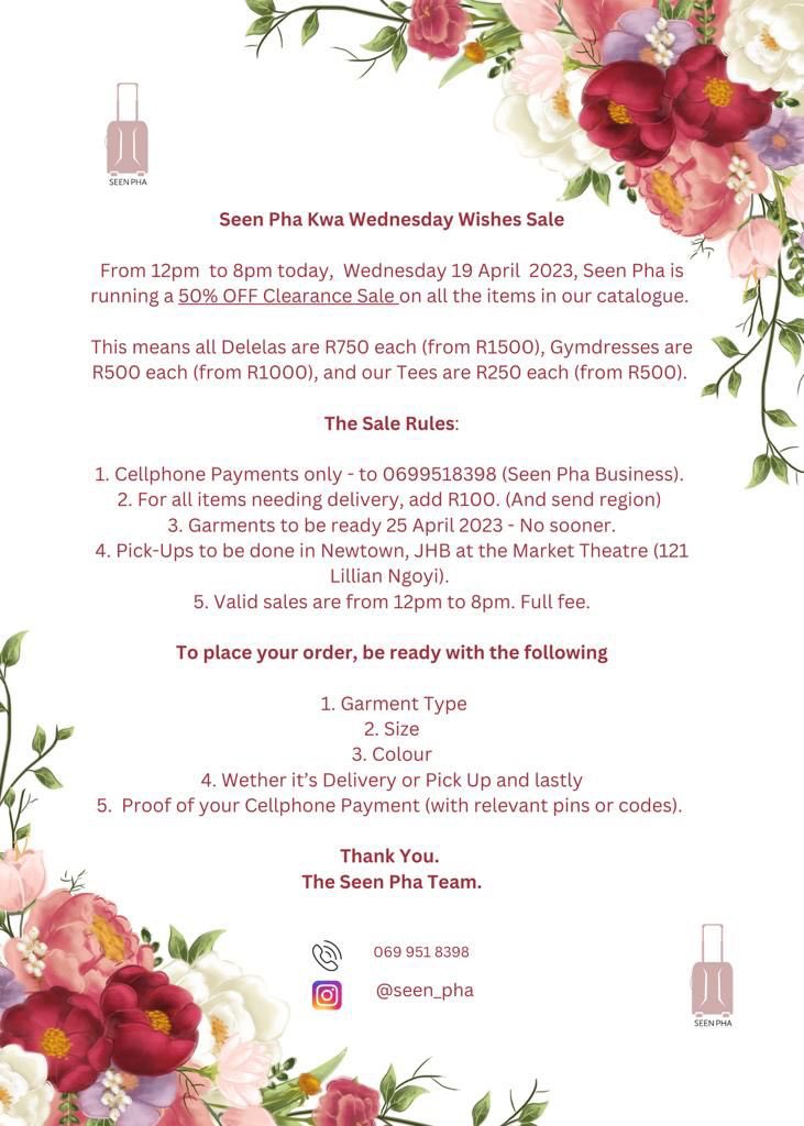 Sale Ends At 8pm today. 🙏🏾