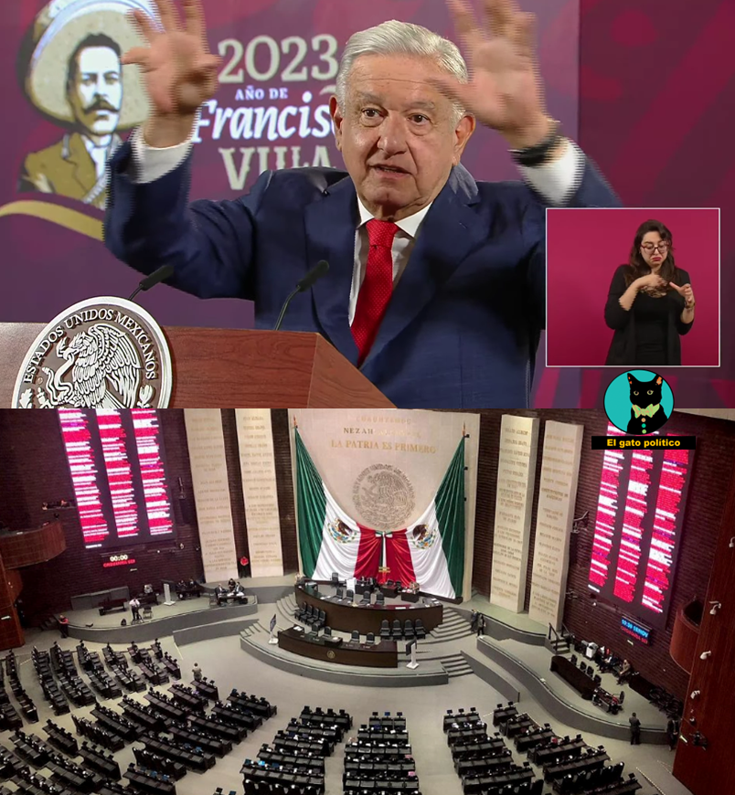 AMLO está pidiendo al pueblo de México que el nuevo congreso que se elegirá el 2024 tenga mayoría calificada (2 terceras partes) para que así se puedan realizar los cambios Constitucionales.
Hagámosle caso, ya vimos que no basta la mayoría simple. ¡ Ni un voto al PRI, PAN, PRD y