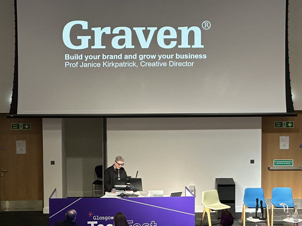 spacebrodie's tweet photo. Closing Keynote from one of my favourite, most inspiring people, Prof Janice Kirkpatrick of @GravenHQ. Delighted to have worked with Janice, Ross and the Graven team from Red Lemon to @ElevatorUK Talented, passionate, visionary and determined. @glasgowcityinno #glasgowtechfest https://t.co/OmFR6buuyE