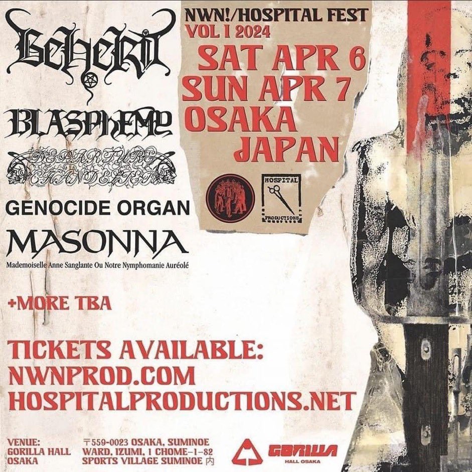 Crude Metal Warhead Syndicate on Twitter "2024年のBeheritとBlasphemyの来日に