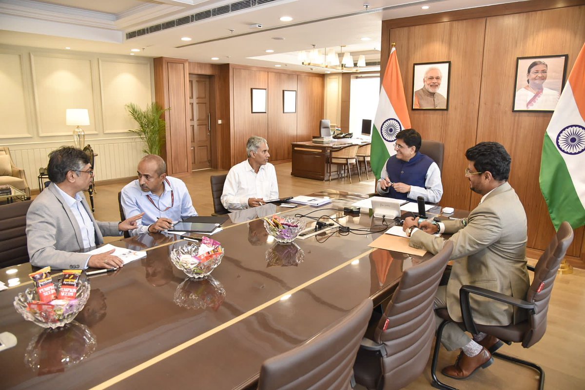 jaxayshah's tweet photo. Attended an insightful ONDC review meeting today, guided by Shri @PiyushGoyal. Grateful for his inputs, empowering the Advisory Council to drive progress at a breakneck pace. ONDC is creating history & transforming E-commerce. Together, we're shaping the future of Digital India!

#DigitalIndia