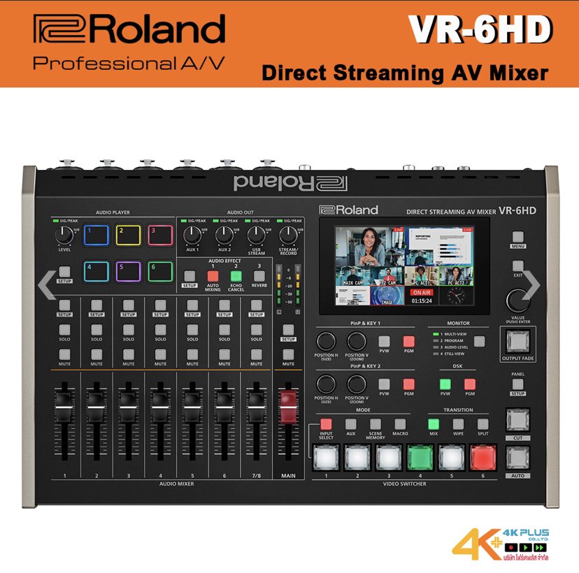 4kplusThai's tweet image. VR-6HD สินค้าเปิดตัวใหม่ Roland      #VR6HD #Roland #4kplus