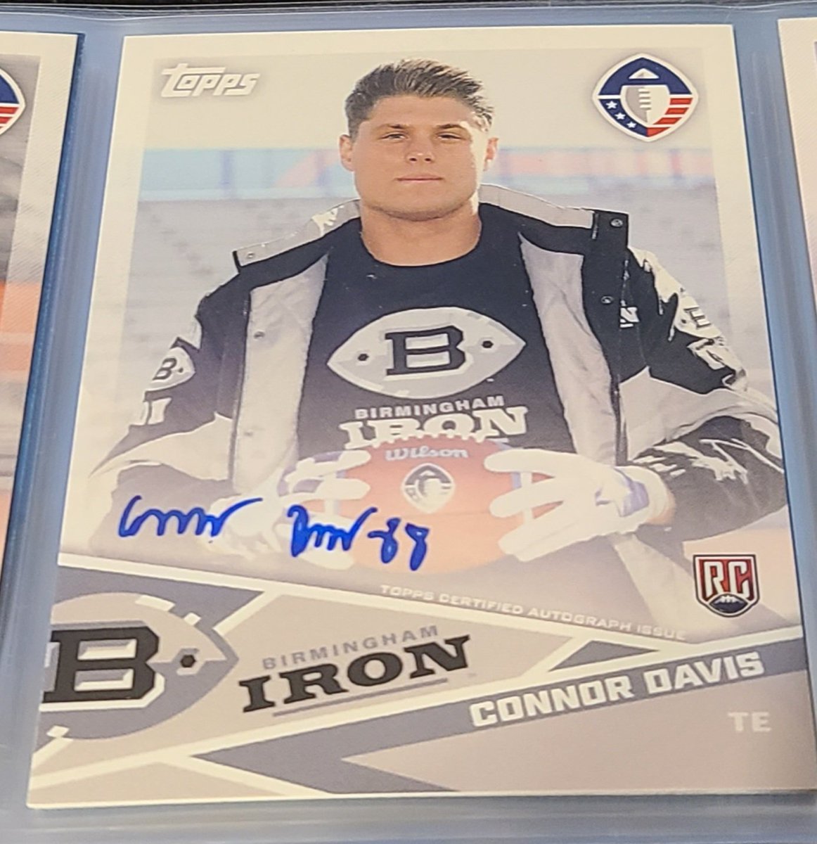 LanePFN (@lanepfn) on Twitter photo Day 4 of my Alt-Football trading card series, we have TE Connor Davis of the Birmingham Iron, Davis has bounced around Alt-Football since the AAF folded, most recently with the Michigan Panthers last year, where he only had 3 catches. Day 4 of my Alt-Football trading card series, we have TE Connor Davis of the Birmingham Iron, Davis has bounced around Alt-Football since the AAF folded, most recently with the Michigan Panthers last year, where he only had 3 catches.