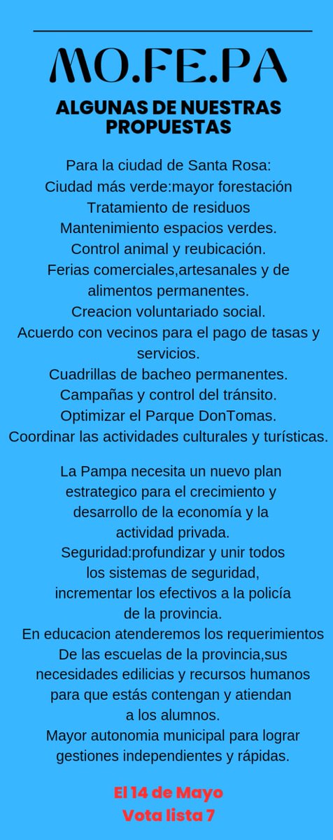 El 14 de mayo Vota Mo.Fe.Pa.!!!