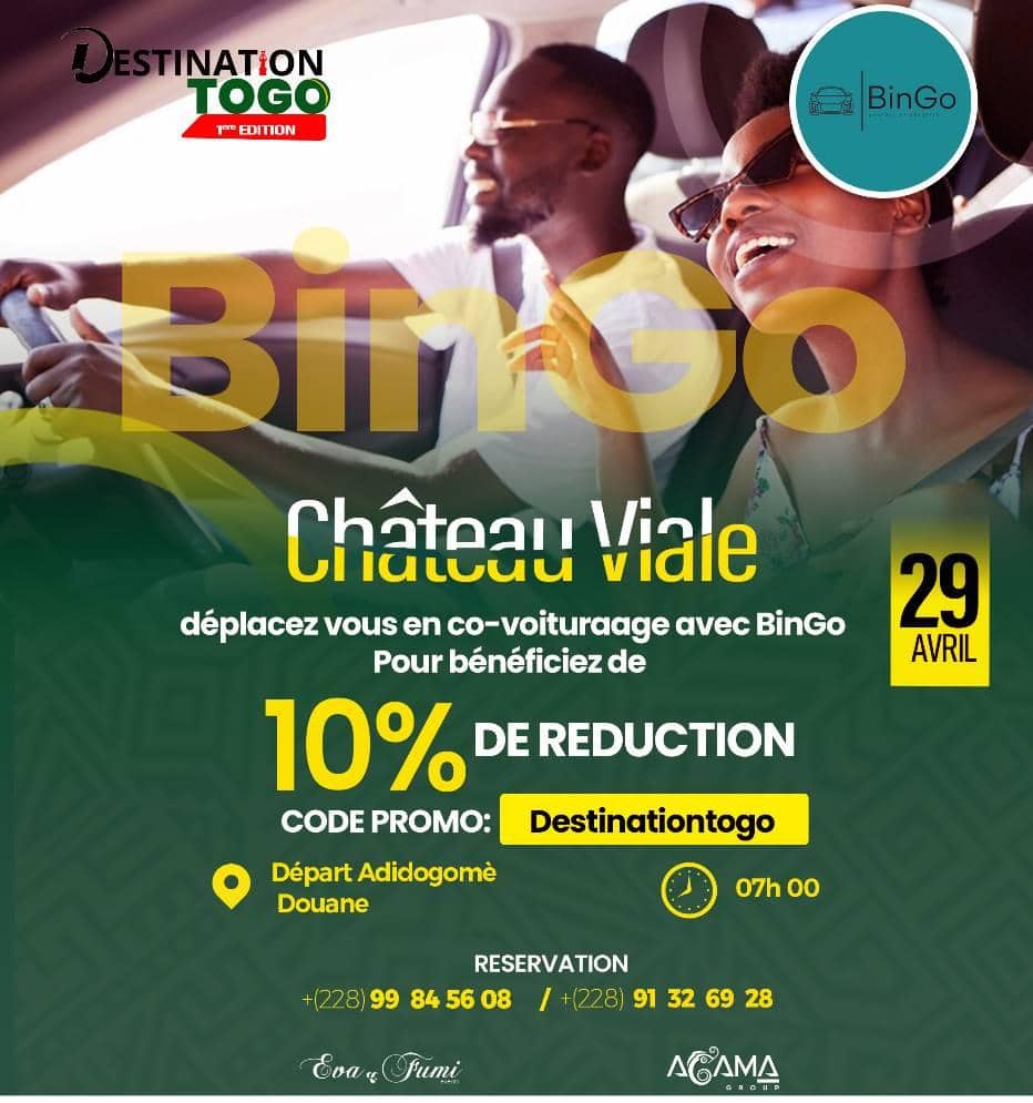 madeintogo_com's tweet image. Hello ! Comment vas-tu ? Alors tu n'as pas envie de conduire jusqu'à #Kpalimé? Tu te demandes comment organiser ton voyage ? Nous avons pensé à tout. Avec le code #DestinationTogo, gagne 10 % de réduction .
Infoline :90555851 

#Eva&amp;amp;Fumi #Event #Madeintogo