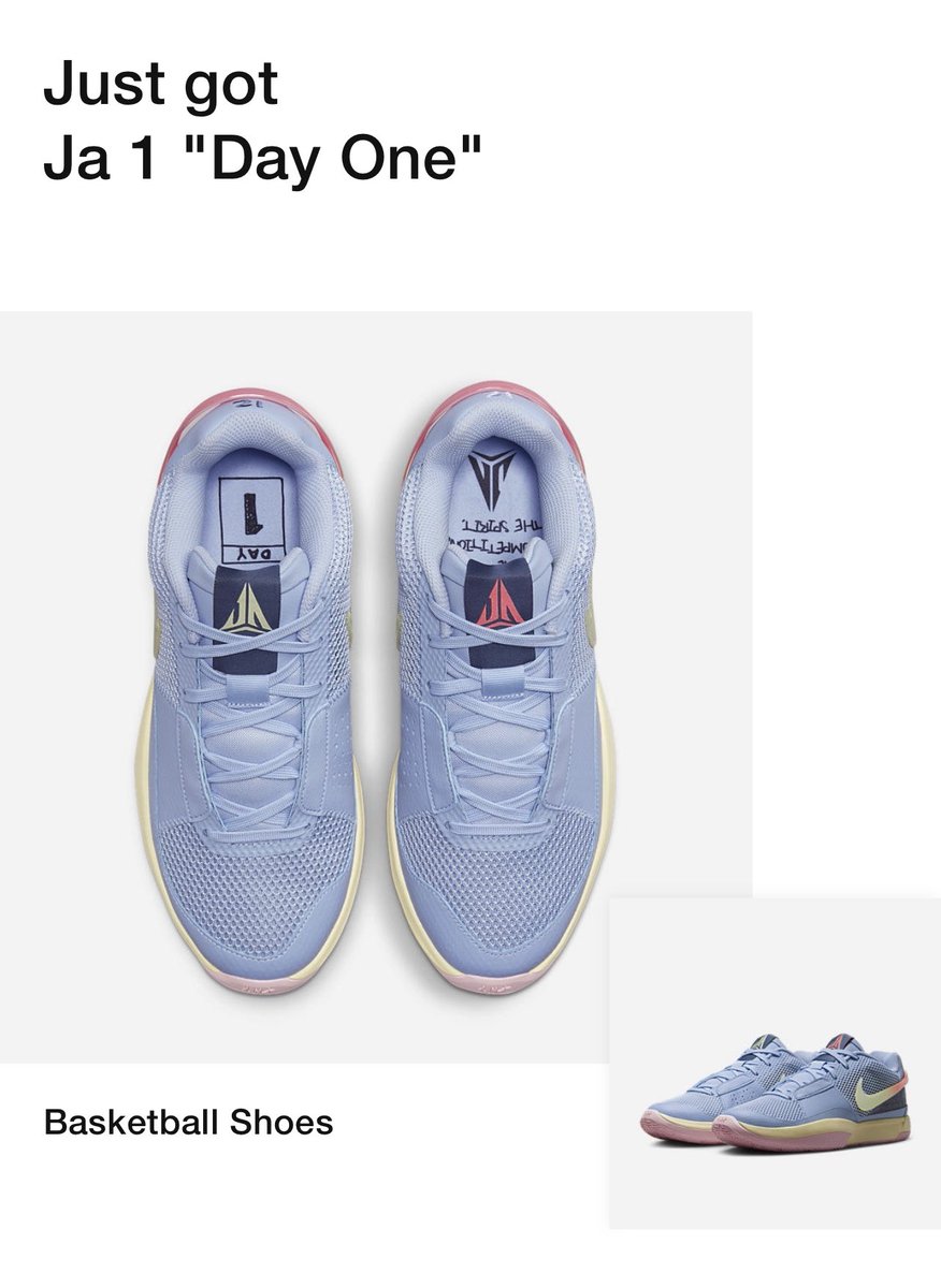 crafty317's tweet photo. @JaMorant  @Nike @nikebasketball  @memgrizz  let’s go got mines https://t.co/Jrx9q1L56e