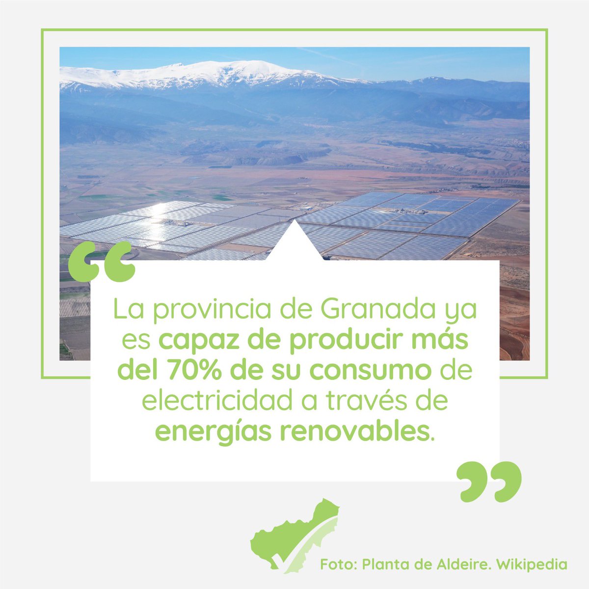 La provincia de Granada produce más del 70% de su consumo de electricidad a través de energías renovables.

elindependientedegranada.es/economia/grana…
