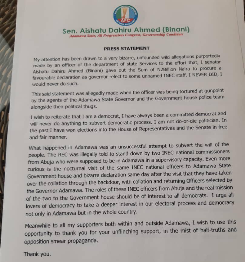 realaishabinani's tweet photo. Press statement. https://t.co/BOk7I1LPae
