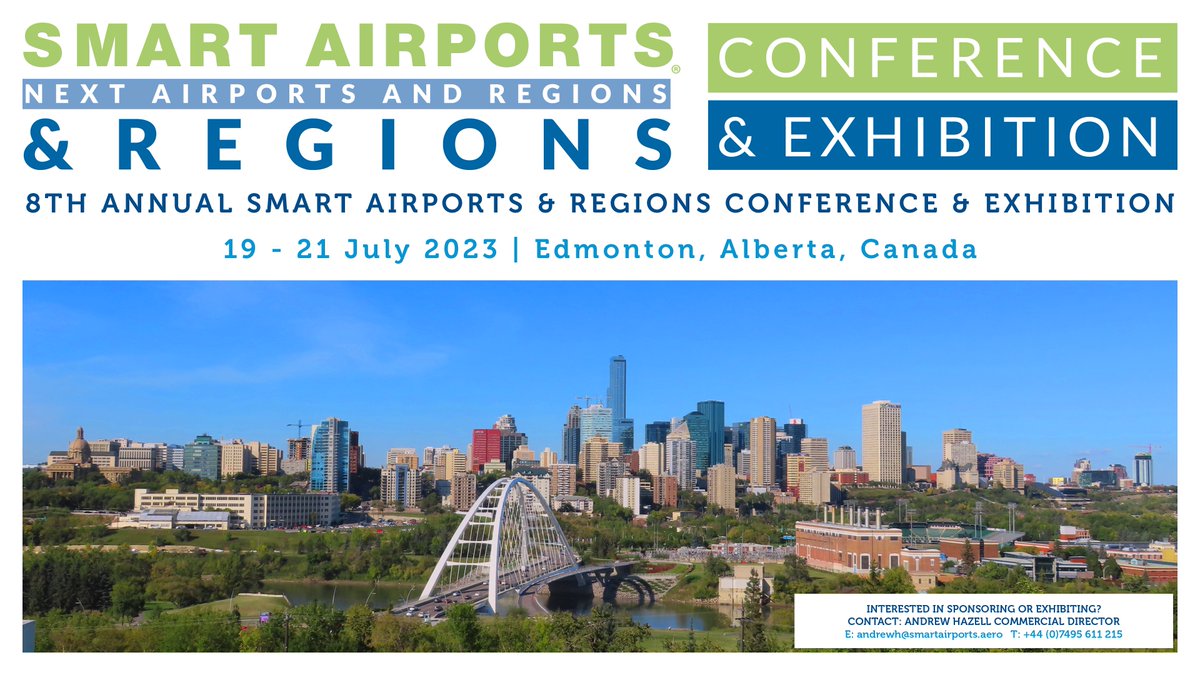 SmartAirports's tweet image. Full speaker lineup  announced- Hear from over 50 SMART Airport expert speakers at SMART Airports hosted by @FlyYEG  19 - 21 July 2023. Only 4 exhibition booths remaining. See more @https://smart-airports.com/sar/exhibition/