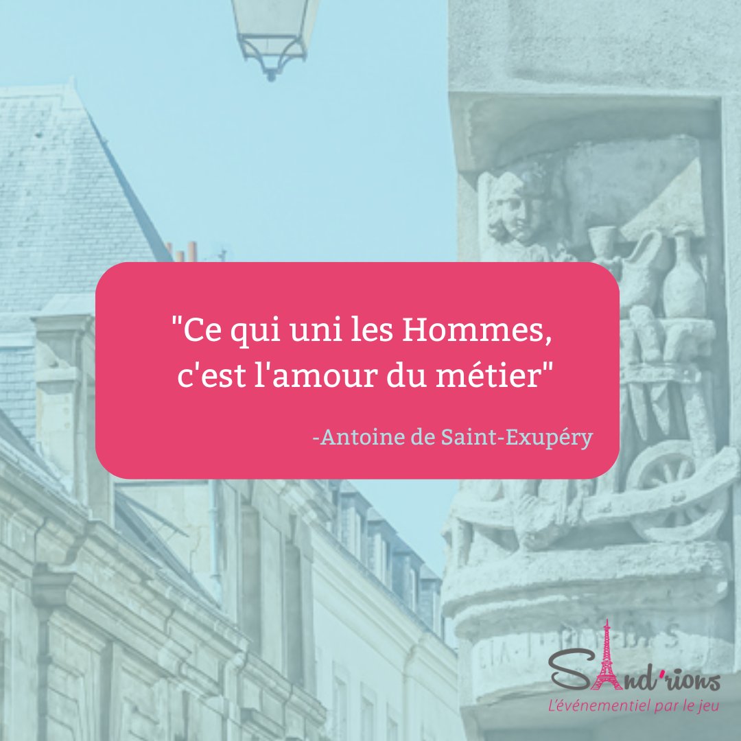 sandrions1's tweet photo. 💝L'#amourdumétier, une valeur clé chez #Sandrions ! 
Nos jeux de piste sur l'histoire des entreprises vs l'#Histoire de France sont conçus avec passion pour vos #teambuilding. 
Vous êtes passionnés par votre métier,  
🤩venez vivre une expérience inoubliable avec vos équipes ! https://t.co/f3Zq8PEZgC
