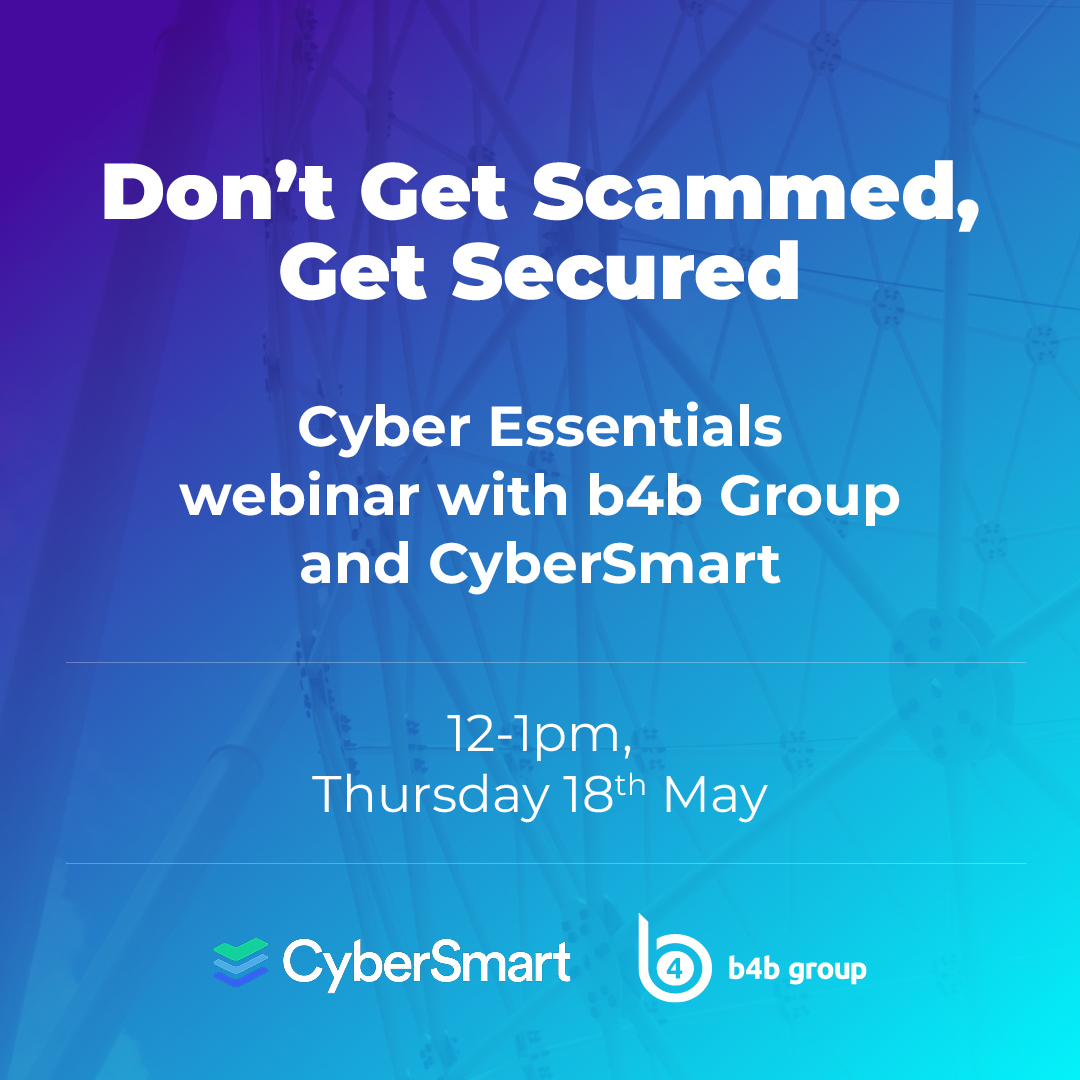 b4b_group's tweet photo. 📆 NEW DATE 📆
Our unmissable #CyberEssentials webinar will take place 18.05.23
-@CyberSmartUK advice on protecting your business from cyber crime
-real world examples of robust #cybersec strategies
-all your #CyberEssentials questions answered
🖊️ Sign up: https://t.co/z3Qgan7WP2 https://t.co/TmCa3u6ZHi