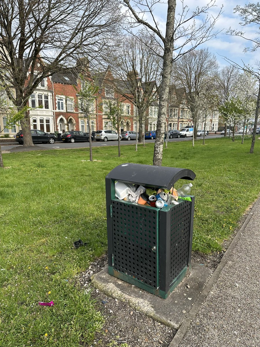 TidyGrangetown's tweet photo. The Taff Embankment bins are no better @cardiffcouncil @GrangetownLAB @CaroWild ☹️ #QuickQueryCDF https://t.co/A7PNMo0vCf
