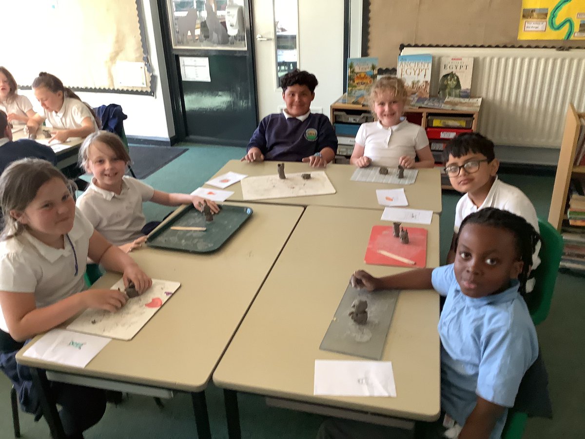 Here are our finished canopic jars. Some of us got very creative with our designs!