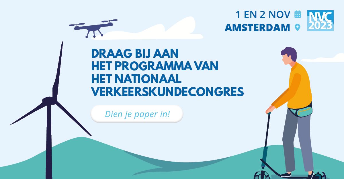 We nodigen je van harte uit bij te dragen aan het programma van het Nationaal Verkeerskundecongres op 2 november. We bieden iedere vakgenoot de mogelijkheid om nieuwe vakkennis en -ervaringen te delen. Dien uiterlijk 30 mei je paper in via lnkd.in/eVSA_bs9.

#nvc