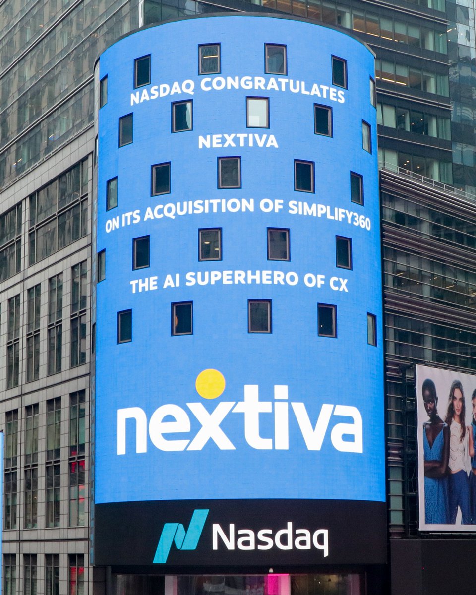 Nextiva's tweet photo. 🎉 Exciting news alert! 🎉

Nextiva has just acquired @Simplify360 , the AI customer experience platform, and we couldn't be more thrilled! 🙌
With this new addition, we're adding even more tools to help businesses of all sizes deliver world-class customer support. https://t.co/PIzaxlLSgr