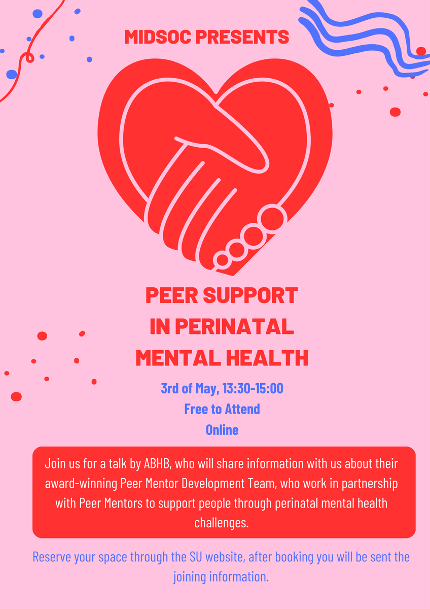 Cardiff Midwifery Society (@cardiff_midsoc) on Twitter photo We're excited to have <a href="/AneurinBevanUHB/">Aneurin Bevan University Health Board</a> share information with @card_midsoc about the value of peer support for perinatal mental health, timed perfectly with Maternal Mental Health Awareness Week 💜
#maternalmentalhealthweek #MHHAlliance #worldmmhday #cardiffuni We're excited to have <a href="/AneurinBevanUHB/">Aneurin Bevan University Health Board</a> share information with @card_midsoc about the value of peer support for perinatal mental health, timed perfectly with Maternal Mental Health Awareness Week 💜
#maternalmentalhealthweek #MHHAlliance #worldmmhday #cardiffuni