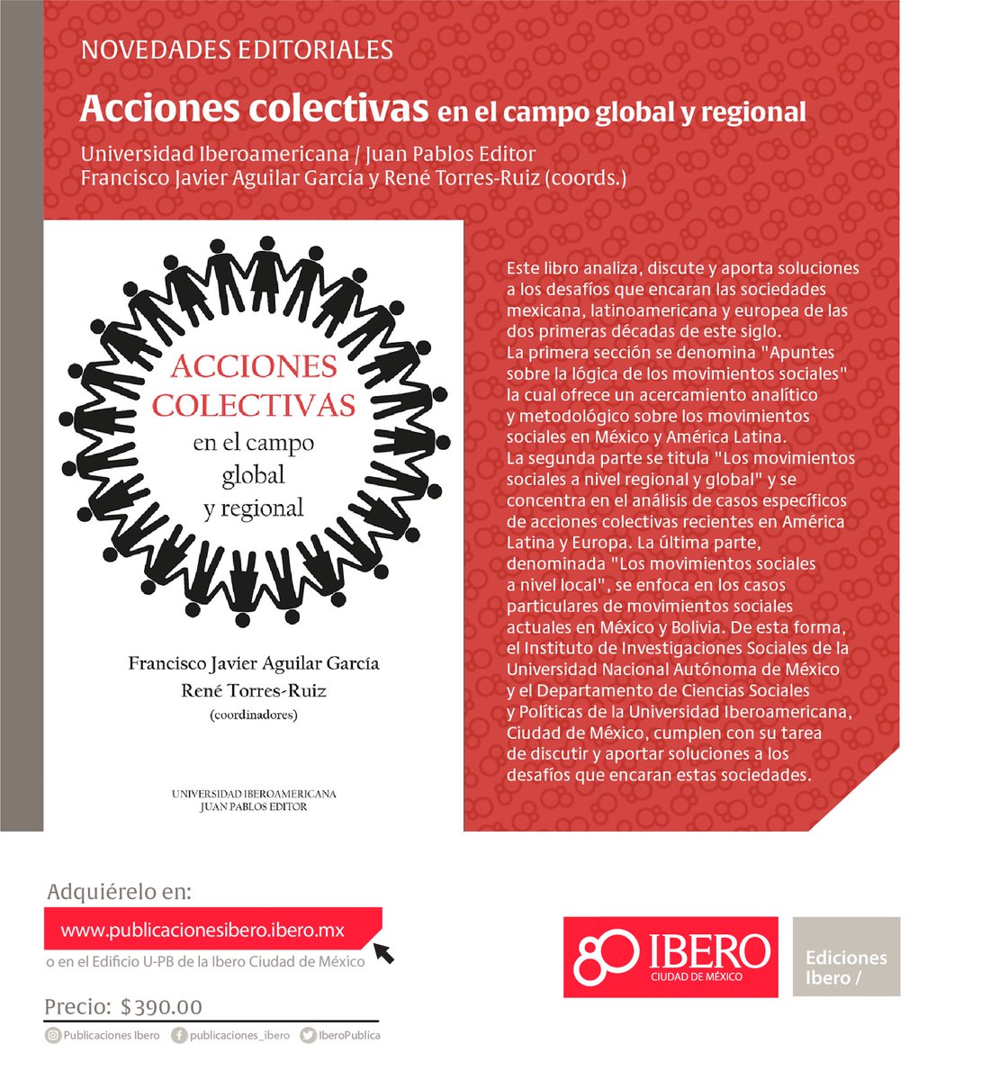 IberoPublica's tweet photo. Boletín 44. Novedades editoriales 📚 

Acciones colectivas en el campo global y regional

Universidad Iberoamericana / Juan Pablos Editor
Francisco Javier Aguilar Garcia 
y René Torres-Ruiz (coords.)

https://t.co/5q7EpgOSoc https://t.co/NUmJHkUgbo