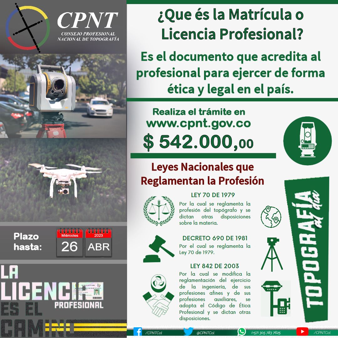 Consejo Profesional Nacional de Topografía tweet media