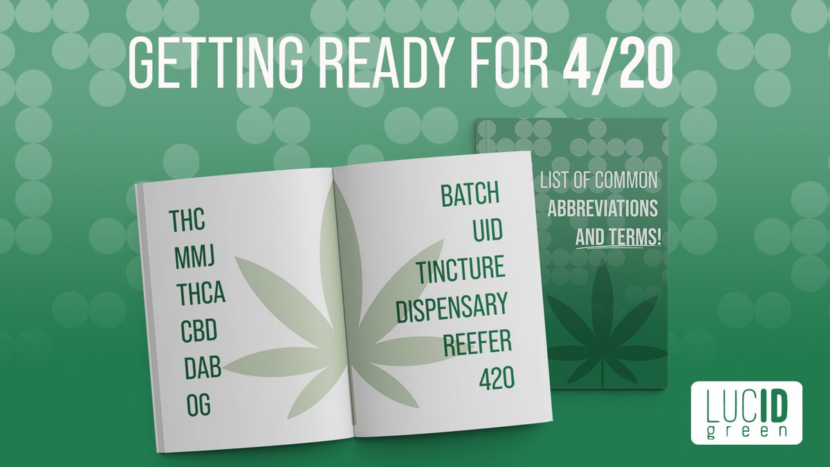 Cannabis lingo: THC is psychoactive, CBD is not. MMJ is medical marijuana, THCA converts to THC. Dab is concentrated, Batch is specific. UID is unique. Tincture is liquid. Dispensary sells plant. Reefer is slang for cannabis, 420 refers to culture. 

#Cannabis #CBD #THC #MMJ #420
