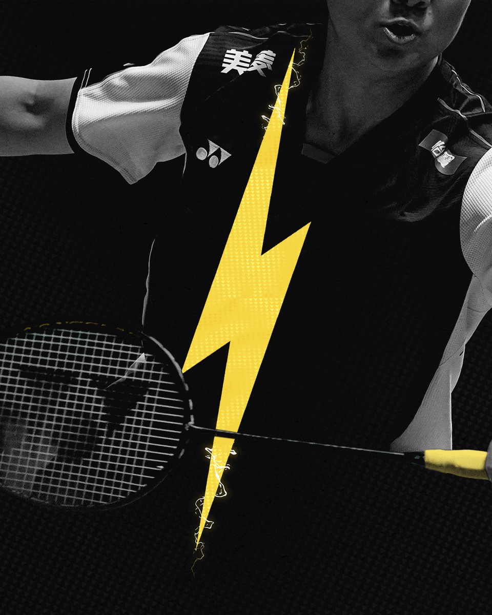 Unreleased, but on display. He Bing Jiao strikes lightning with her next-generation Nanoflare. #StrikeLightning #NANOFLARE #yonex #yonexbadminton #teamyonex