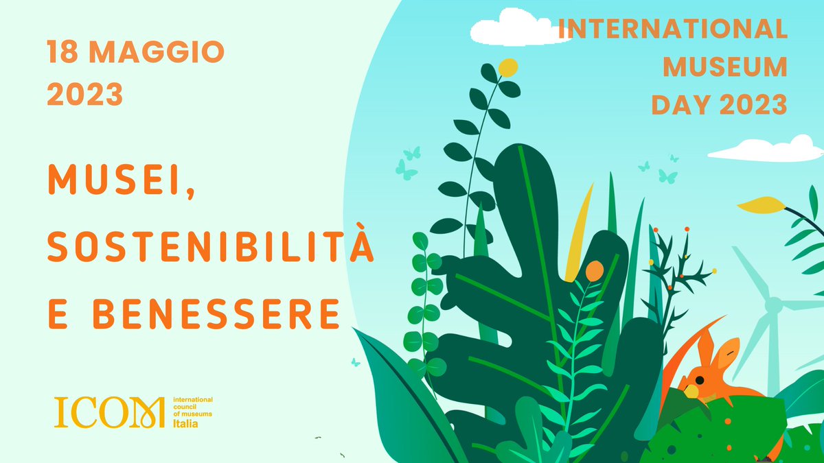 #IMD2023 Musei, Sostenibilità e Benessere 🏛️🌍🌿
I Musei rivestono una posizione unica per realizzare ricadute rilevanti, al fine di favorire un cambiamento positivo
💻 Scopri di più: bit.ly/IMD2023_

#InternationalMuseumDay #Museum4WellBeing #SustainableMuseums