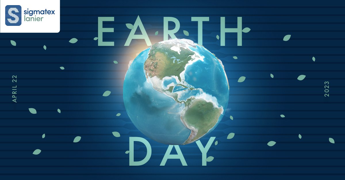 Do your part. Invest in our planet with reusable cotton textiles! Happy #EarthDay from Sigmatex Lanier. 🌎