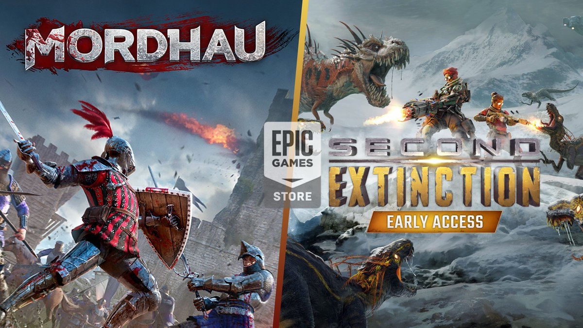 SteamGamesPC's tweet photo. LAST CHANCE to get 🚨"MORDHAU"🚨 &amp; 🚨"Second Extinction"🚨 for FREE to keep FOREVER on your #Epic Games library - ends 5 PM CET Thursday, April 20th 2023.

1⃣ MORDHAU👇
https://t.co/yb5pV9kPQ3

2⃣ Second Extinction👇
https://t.co/M1v6qbG912

#FreeGames #EpicGames #EpicGameStore https://t.co/Nkq5OwLmw3