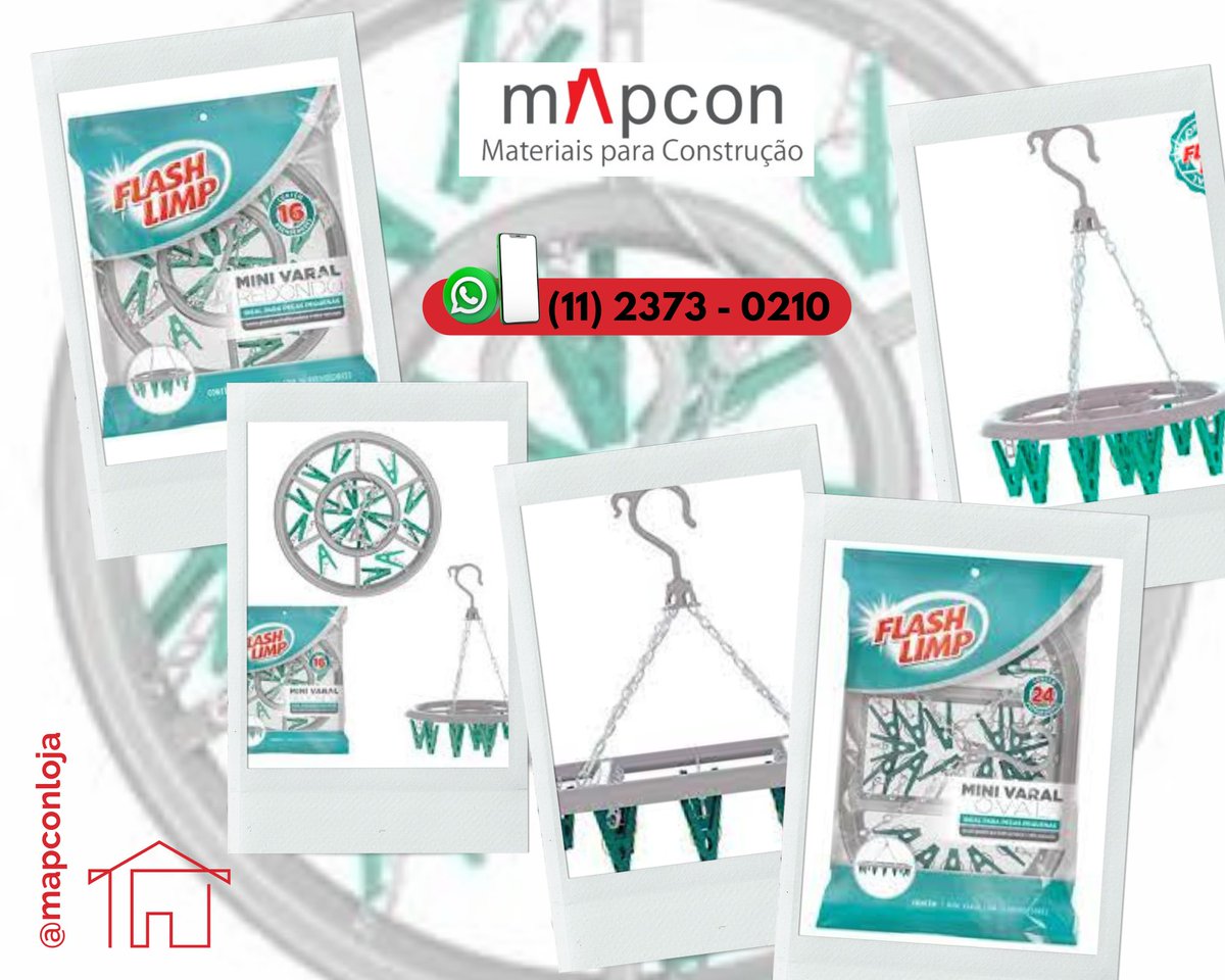 Mapconlloja's tweet photo. 👷🏻‍♀️👷🏼‍♂️ Mapcon Materiais para Construção
*MINI VARAL FLASH LIMP*
Esse mini varal oval é perfeito para quem quer mais espaço para pendurar roupas.

🚨https://t.co/yytTP4mCzH
📝 Google Maps - https://t.co/4Whjc7p0vT https://t.co/m4wN0vE03a