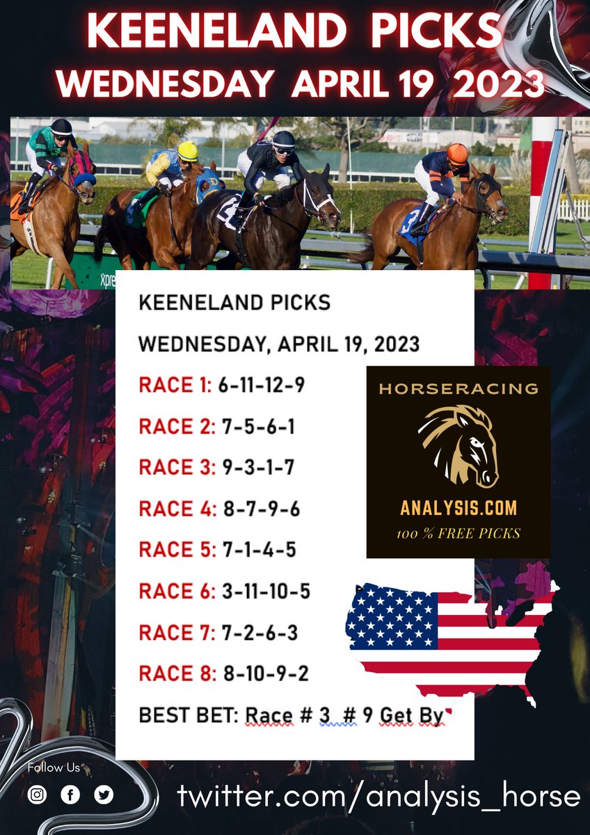 analysis_horse's tweet photo. Keeneland Picks Wednesday, April 19, 2023 https://t.co/tUyx7CdWX7