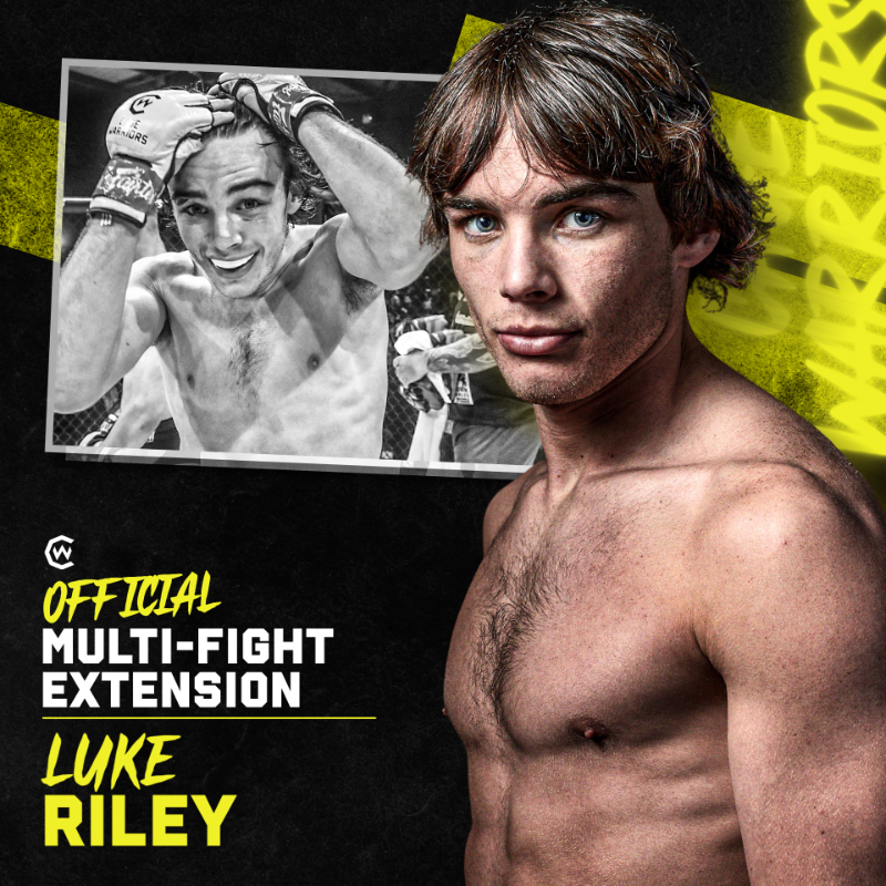 CageWarriors's tweet photo. 𝗟𝗼𝗰𝗸𝗶𝗻𝗴 𝗶𝗻 𝘁𝗵𝗲 𝗳𝘂𝘁𝘂𝗿𝗲 🔒🌟

We are delighted to announce that top prospect @LukeRileyMMA has signed a multi-fight extension 📝