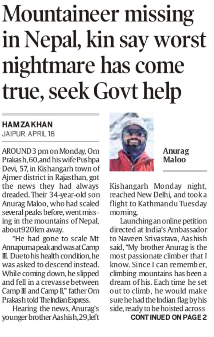 hiteshmaloo's tweet photo. Urgent request to the Honorable PM Shri @narendramodi and MEA Shri @DrSJaishankar 

Please do intervene and support 🙏

My brother @anuragmaloo has been missing for more than 48 hours

Your immediate support is very much needed 🙏 https://t.co/PlcOJEXMMk