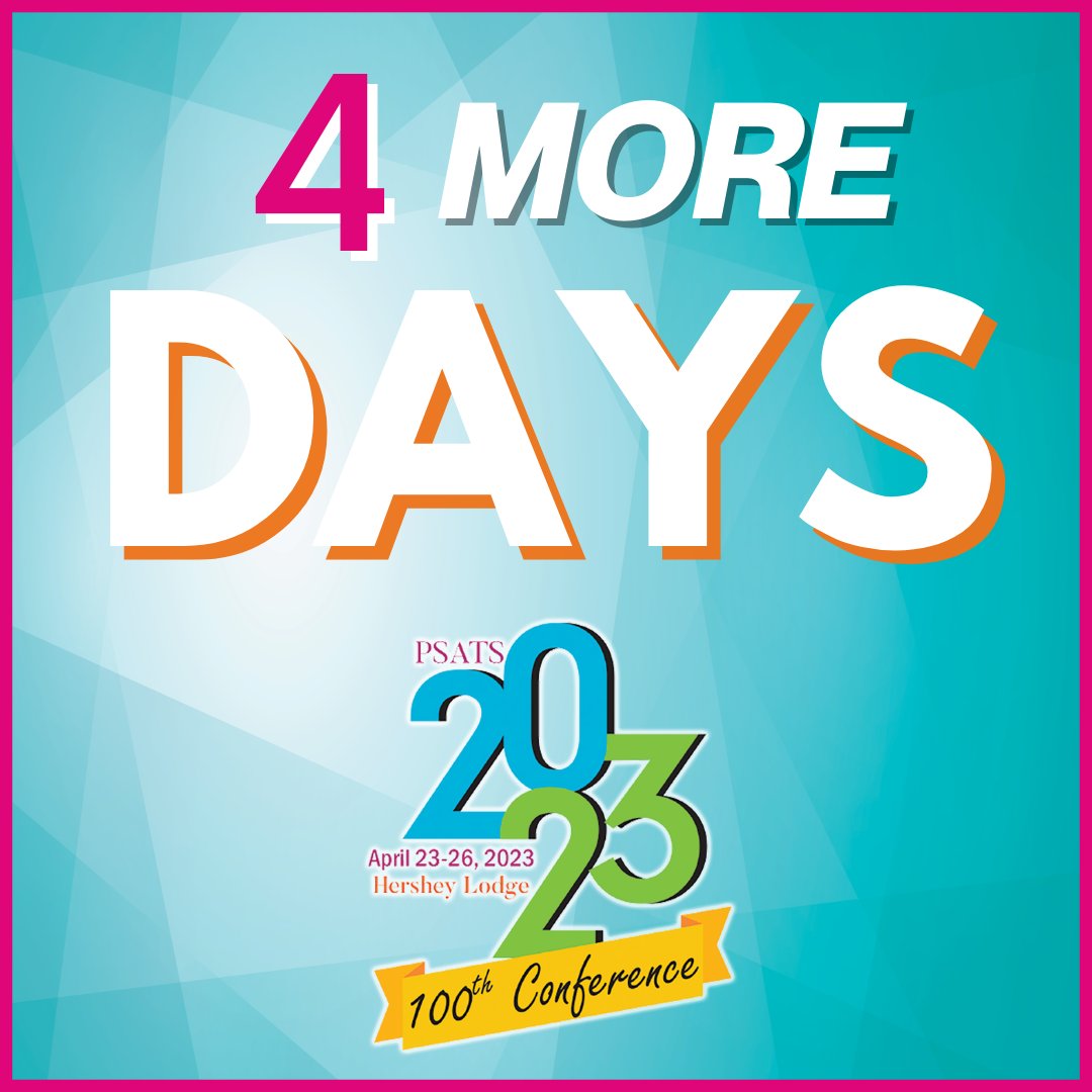 PSATS's tweet photo. ⏳4 MORE DAYS🤪
 #PSATSConf23 https://t.co/pW1M2FzN6t