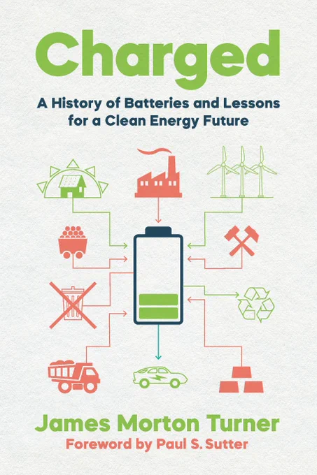 Cover of book Charged: A History of Batteries and Lessons for a Clean Energy Future