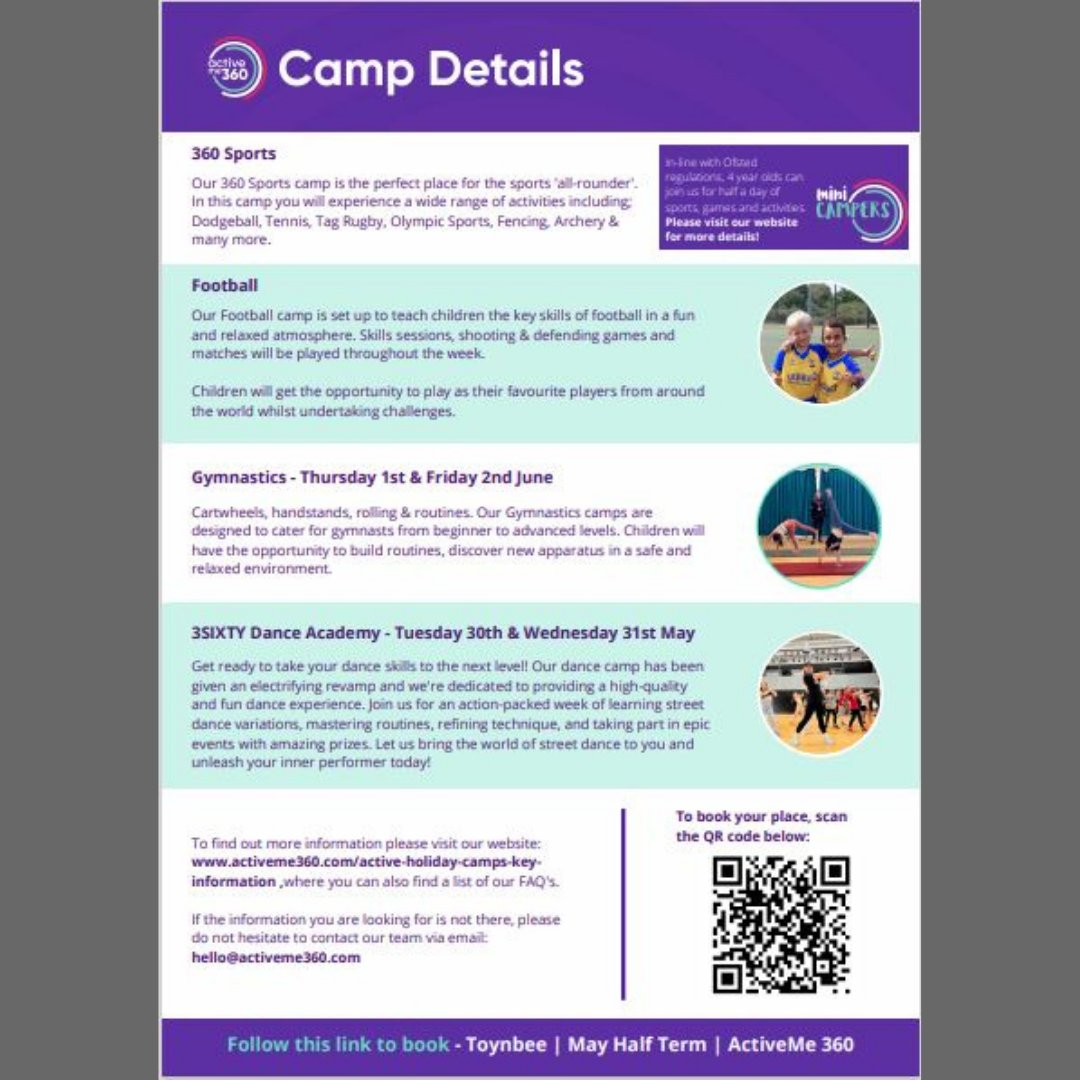 #Toynbeecommunity #activeme360 #Eastleigh #Holidaycamp #ChandlersFord #Dance #Gymnastics #football #MayHalfTerm #ActiveHolidays