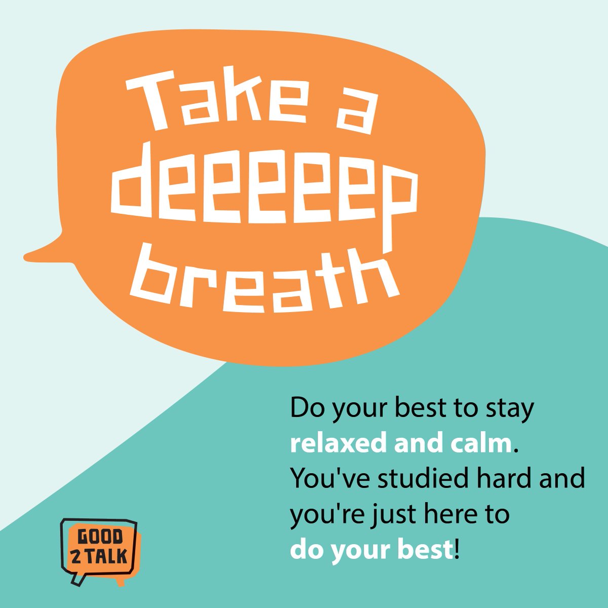 QueensU Student Wellness Services (@queensusws) on Twitter photo Here's a helpful tip you can take with you to your next exam! 
In need of more support? Call Good2Talk at 1- 866-925-5454 for free, 24/7 professional counselling. Here's a helpful tip you can take with you to your next exam! 
In need of more support? Call Good2Talk at 1- 866-925-5454 for free, 24/7 professional counselling.