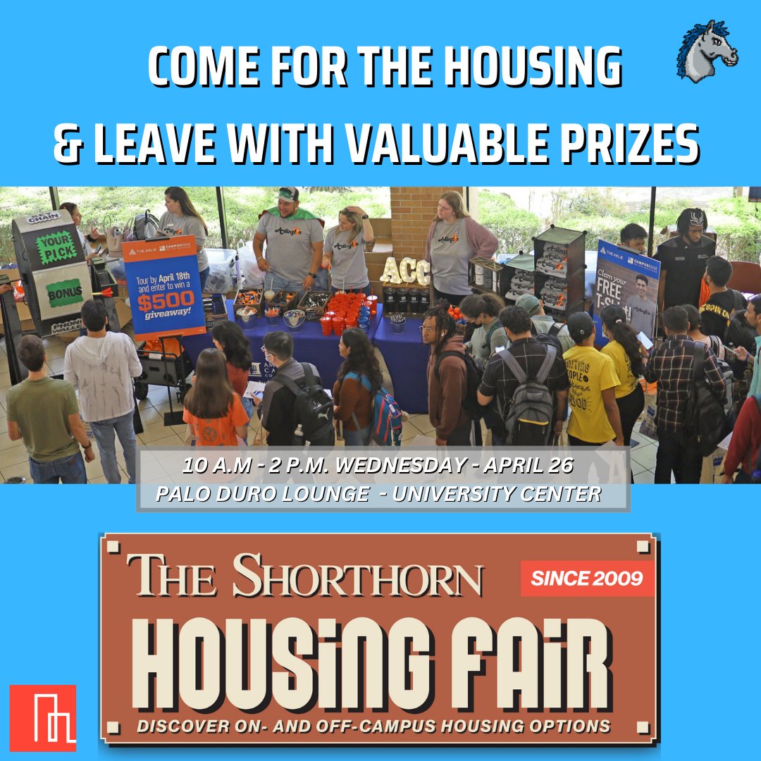 This year's prize is something you don't want to miss out on! Come by the UC on 4/26 to participate🏠🐴

#uta #dfwhousing #utahousing #housingfair
