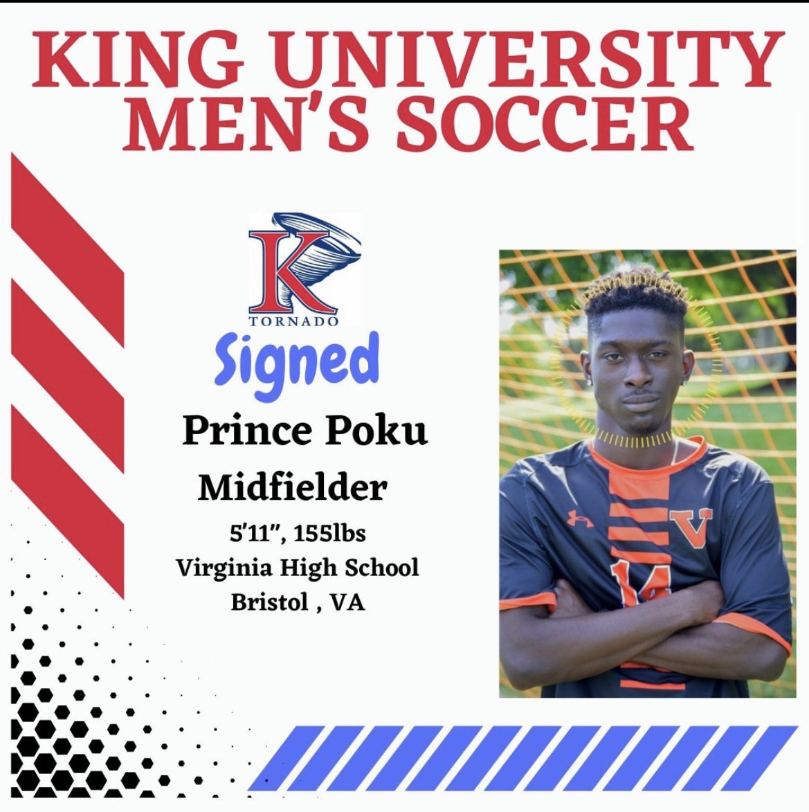 VHS_BoysSoccer's tweet photo. Prince &amp; Patrick Poku will continue their academic and athletic career at King University. All of the hard work has finally paid off. I could not be happier with their decision! I look forward to the future success they will have in the classroom and on the field. https://t.co/EYGoZk4bEb