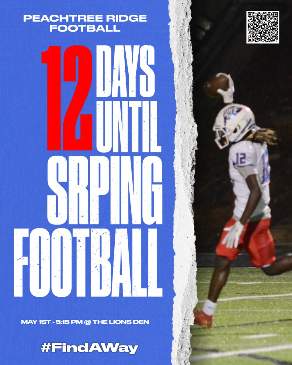 PTRFootball's tweet image. Spring  Ball around the corner!!! #12Days #FindAWay