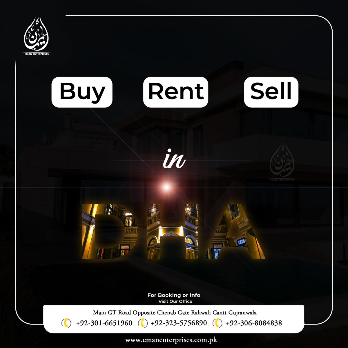 EmanHoldings's tweet photo. π· +92-301-6651960
π· +92-323-5756890
#emanenterprises #Gujranwala #realestate #Investments #property #plotfiles #residential #commercial #dhagwa #dhamultan #DHAQuetta #DHABWP #dhalahore #DHA9Town #DHA9prism #BWC #royalorchid #lahoresmartcityplots #dailyrates #fileprices https://t.co/aJolAwbo8O