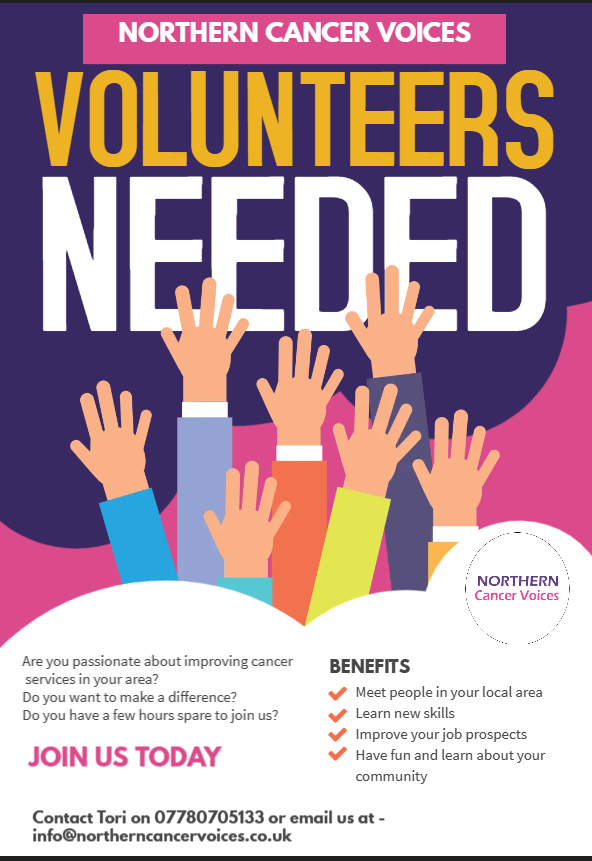 NCVNENC's tweet photo. Thanks to @MVDANews for the shout out in their last Newsletter. Looking for volunteers #MacmillanNE #NorthernCancer #Cancer #NHS #CancerAwareness #MensForum #supportlocal #canceradvocacy #HelpUsHelpYou #jamescookhospital #southtees #northtees #NTeesHpoolNHSF https://t.co/t6k8j9uuTP